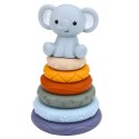 Zestaw Klocki Sensoryczne Gumowe Dla Niemowląt 3w1 Piłeczki Wieża LEAN Toys