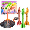 Zestaw Wyrzutnia Dinozaurów Wulkan Rakiety Piankowe Kolorowe LEAN Toys