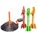 Zestaw Wyrzutnia Dinozaurów Wulkan Rakiety Piankowe Kolorowe LEAN Toys