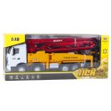 Ciężarówka Budowlana Betoniarka Z Pompą Huina Metalowa 1:18 HUINA