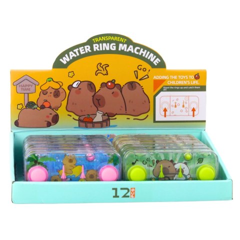Gra Wodna Zręcznościowa Kapibary Kolorowa Kółeczka Mix LEAN TOYS