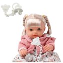 Lalka Bobas Dziewczynka Sukienka Sweterek Smoczek Dźwięki LEAN Toys