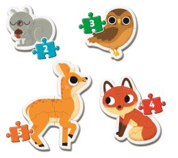Moje Pierwsze Puzzle 2-3-4-5 ZWIERZĘTA LEŚNE Clementoni 20814 Clementoni