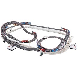 Ogromny Tor Wyścigowy Kolejka Elektryczna 2w1 Wyścigi 20 km/h LEAN Toys