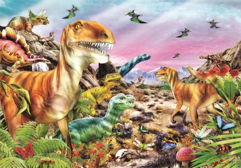 Puzzle 104 Super Color KRAINA DINOZAURÓW Clementoni 25768 Clementoni