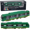 Metro Pociąg City Express Otwierane Drzwi Światła Dźwięki Zielony LEAN Toys