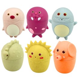 Zabawki Edukacyjne Do Kąpieli Sensoryczne Figurki Gumowe Pastelowe 6 szt. LEAN Toys
