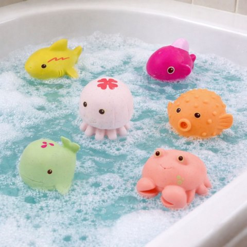 Zestaw Gumowe Zwierzątka Morskie Edukacyjne Do Kąpieli Zabawy 6 szt. LEAN Toys