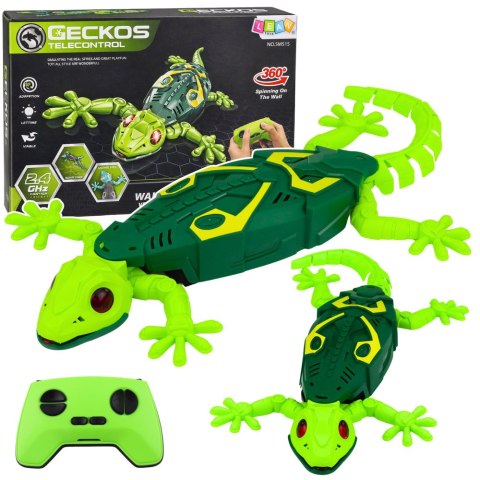Gekon Zdalnie Sterowany RC Jaszczurka Chodzi Po Ścianie 360° Zielona LEAN Toys