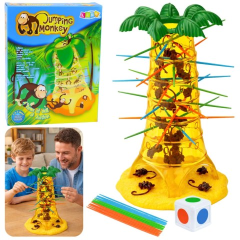 Gra Zręcznościowa Rodzinna Spadające Małpki Drzewo Palma LEAN Toys
