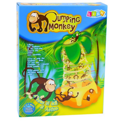Gra Zręcznościowa Rodzinna Spadające Małpki Drzewo Palma LEAN Toys