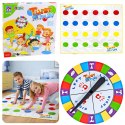 Gra Zręcznościowa Ruchowa Rodzinna Twist Fun Mata Koło Losujące LEAN Toys