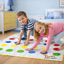 Gra Zręcznościowa Ruchowa Rodzinna Twist Fun Mata Koło Losujące LEAN Toys