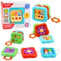 Kostka Sensoryczna Edukacyjna Panele Manipulacyjne 6 Aktywności LEAN Toys
