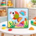 Kreatywne Puzzle Geometryczne Mozaika Układanka Edukacyjna 35 el. LEAN Toys