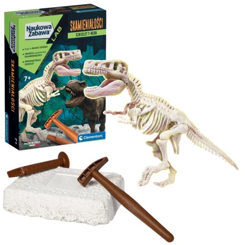 Naukowa Zabawa Skamieniałości Szkielet T-Rex Język Polski Clementoni 50858 Clementoni