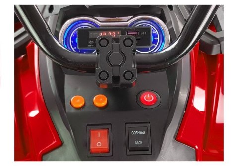 Quad na Akumulator BDM0906 Pompowane Koła Czerwony LEAN CARS
