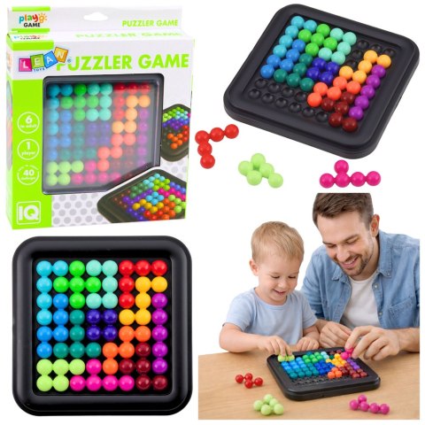 Układanka Logiczna Gra Zręcznościowa Łamigłówka Kolorowe Kuleczki LEAN Toys