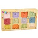 Zestaw Gumowe Klocki Edukacyjne Sensoryczne Cyfry i Faktury 12 el. LEAN Toys