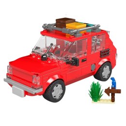 Zestaw Klocków Konstrukcyjnych Samochód Fiat 126 Maluch Z Przyczepą 393 el. LEAN Toys
