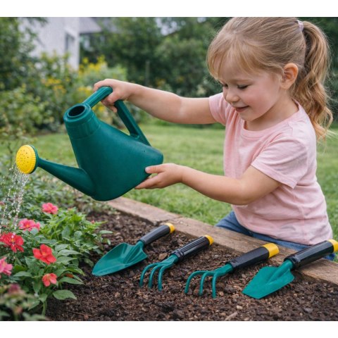 Zestaw Małego Ogrodnika Skrzynka Narzędzia Ogrodnicze Konewka LEAN Toys