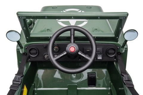 Auto Na Akumulator JH-103 Wojskowa Zieleń 4x4 LEAN CARS