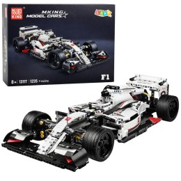 Klocki Konstrukcyjne Samochód Wyścigowy F1 Biało-Czerwony 1235 el. LEAN Toys