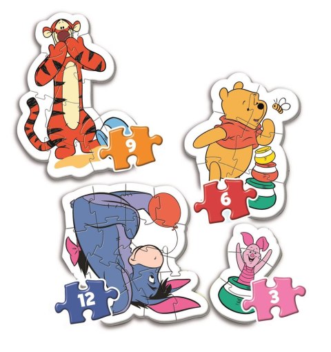 Moje Pierwsze Puzzle 3-6-9-12 DISNEY KUBUŚ PUCHATEK Clementoni 20820 Clementoni