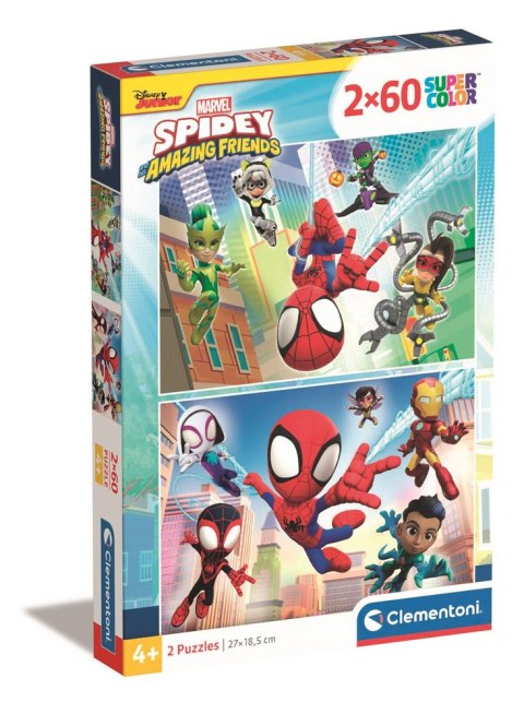 Puzzle 2x60 Super Color MARVEL SPIDEY I JEGO SUPER KUMPLE Clementoni 21625 Clementoni