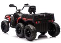 Quad Na Akumulator ATV 6 Kół Z Przyczepką JC606 24V 4x4 Czerwony LEAN CARS