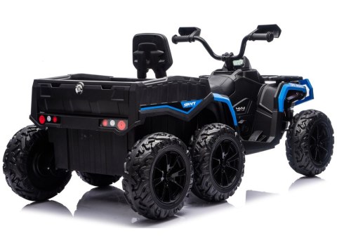 Quad Na Akumulator ATV 6 Kół Z Przyczepką JC606 24V 4x4 Niebieski LEAN CARS