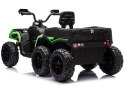 Quad Na Akumulator ATV 6 Kół Z Przyczepką JC606 24V 4x4 Zielony LEAN CARS