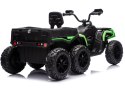 Quad Na Akumulator ATV 6 Kół Z Przyczepką JC606 24V 4x4 Zielony LEAN CARS