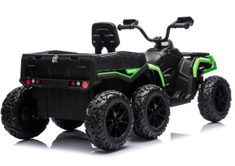 Quad Na Akumulator ATV 6 Kół Z Przyczepką JC606 24V 4x4 Zielony LEAN CARS
