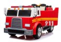 Wóz Strażacki na Akumulator Czerwony Dla Dzieci Pilot LL911 LEAN CARS