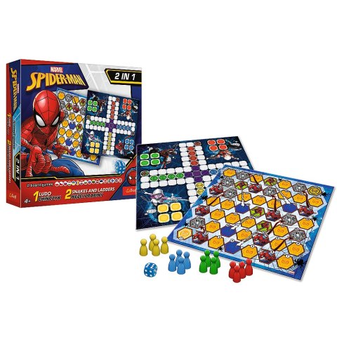 Gra planszowa 2w1 Chińczyk Węże i drabiny Spider-Man Trefl 02419 Trefl Gry