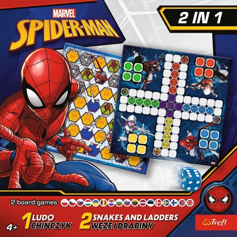 Gra planszowa 2w1 Chińczyk Węże i drabiny Spider-Man Trefl 02419 Trefl Gry