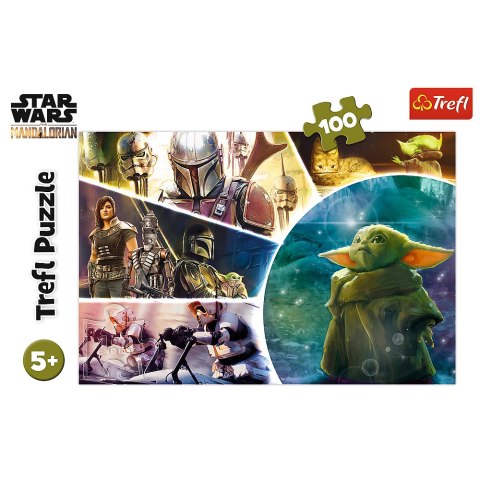 Puzzle - 100 - Gwiezdne wojny - STAR WARS - Baby Yoda - Trefl 16413 Trefl Puzzle