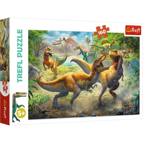 Puzzle - 160 - Walczące Tyranozaury - Trefl 15360 Trefl Puzzle
