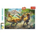 Puzzle - 160 - Walczące Tyranozaury - Trefl 15360 Trefl Puzzle