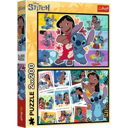 Puzzle - 2x200 - Wesołe życie Stitcha - Disney Lilo and Stitch - Trefl 13334 Trefl Puzzle