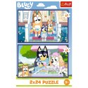 Puzzle - 2x24 - Zabawna Bluey - Trefl 34446 Trefl Puzzle