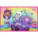 Puzzle - 2x24 - Zabawy z Gabby - Koci Domek Gabi - Trefl 34433 Trefl Puzzle