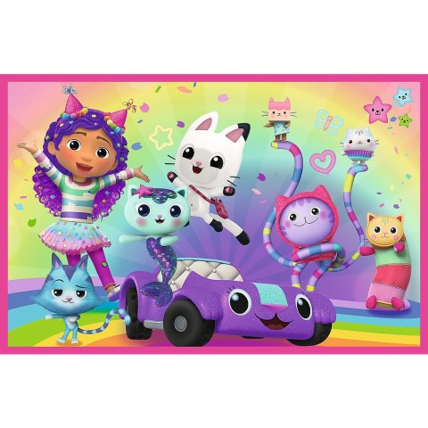 Puzzle - 2x24 - Zabawy z Gabby - Koci Domek Gabi - Trefl 34433 Trefl Puzzle