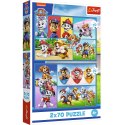 Puzzle - 2x70 - Psi Patrol rządzi - Trefl 34441 Trefl Puzzle