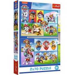 Puzzle - 2x70 - Psi Patrol rządzi - Trefl 34441 Trefl Puzzle
