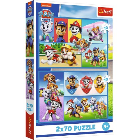 Puzzle - 2x70 - Psi Patrol rządzi - Trefl 34441 Trefl Puzzle