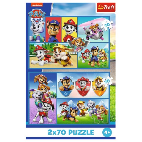 Puzzle - 2x70 - Psi Patrol rządzi - Trefl 34441 Trefl Puzzle