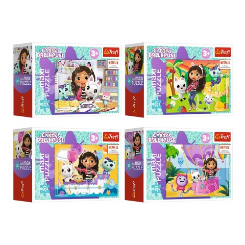 Puzzle - 20 miniMaxi - Kolorowy dzień Gabi - Koci Domek Gabi - Trefl 56041 Trefl Puzzle