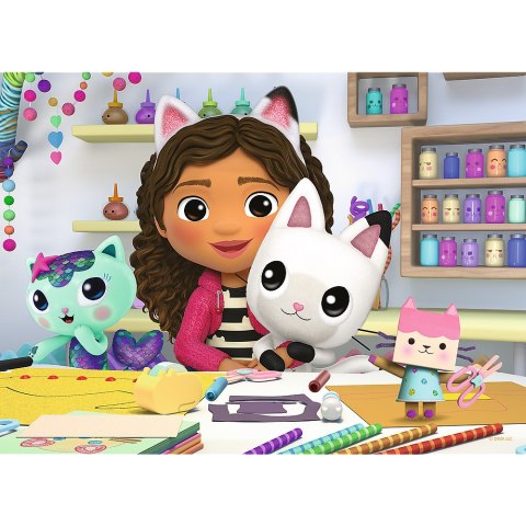 Puzzle - 20 miniMaxi - Kolorowy dzień Gabi - Koci Domek Gabi - Trefl 56041 Trefl Puzzle